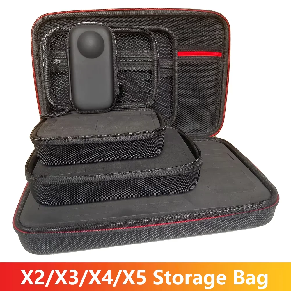 X5/X4/X3/X2 Storage Bag Portable Carrying Case Protective Box For Insta360 X5 X4 X3 ONE X2 Action Camera Insta360 Accessories