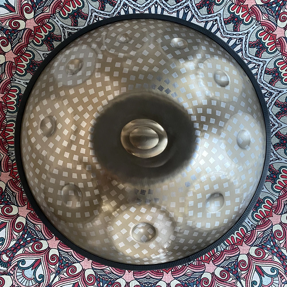 

Senior handpan drum,22 inch,D minor Kurds,440,432hz,tambor meditation instrument yoga music drum beginner steel tongue drum gift