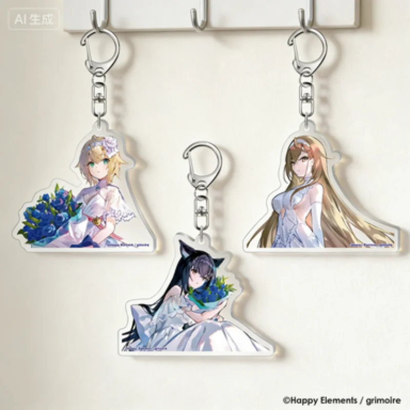 

Anime Game Reverse Blue x Reverse End White dress collection Acrylic Pendant Keychains car hanging ornament Holiday Gifts