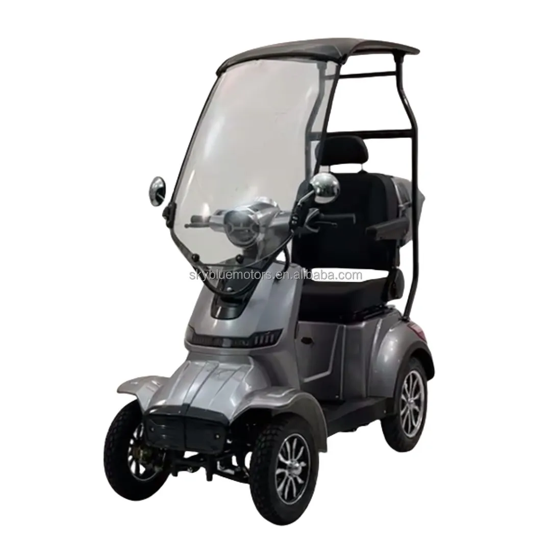 Factory Hot Selling New Luxury Mobility Scooter Courtesy Car with Canopy Roof for Handicapped