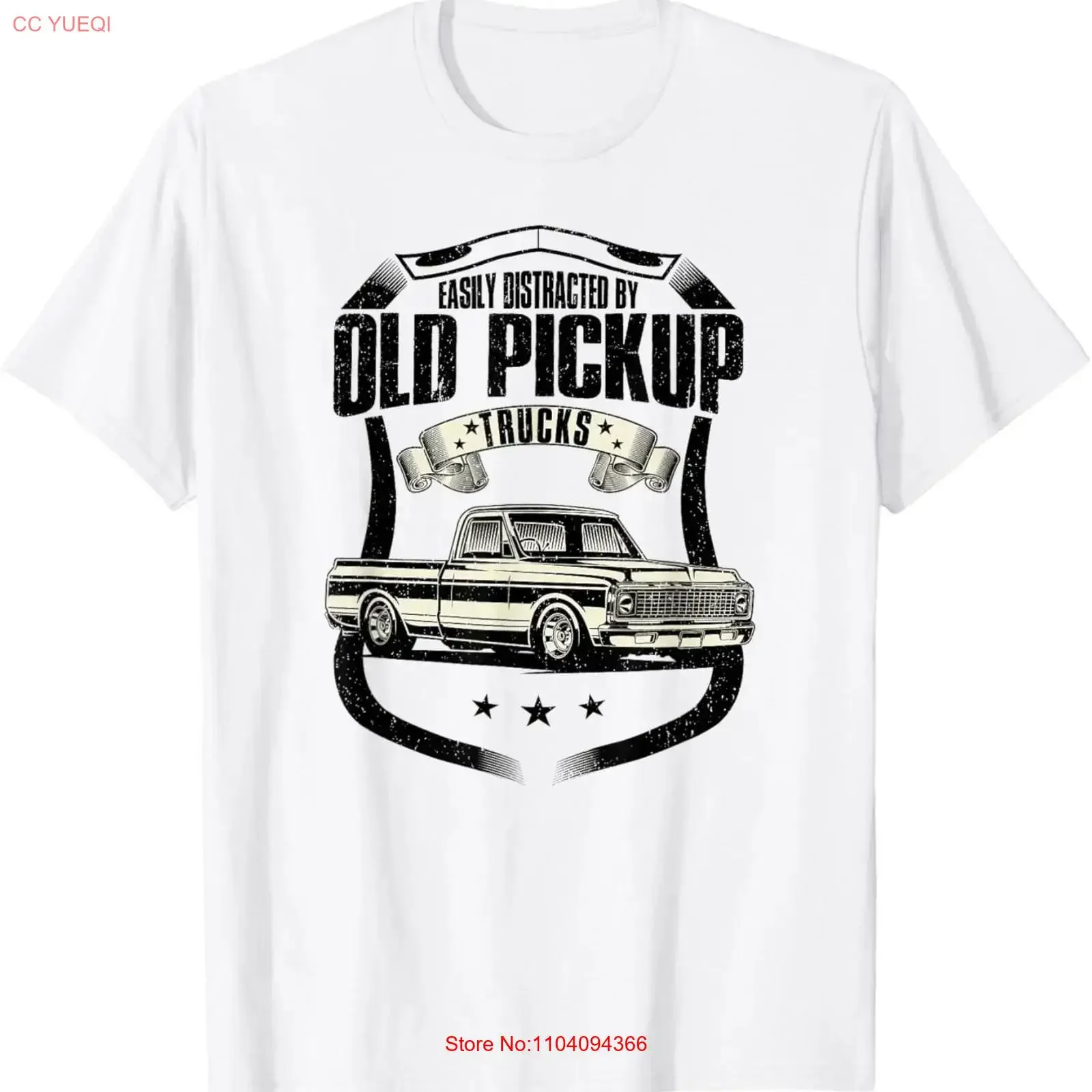 Dark Easily Distracted by Old Pickup Trucks T Shirt vintage Washed Stylish Top For Everyday Wear Soft streetwear Slightly
