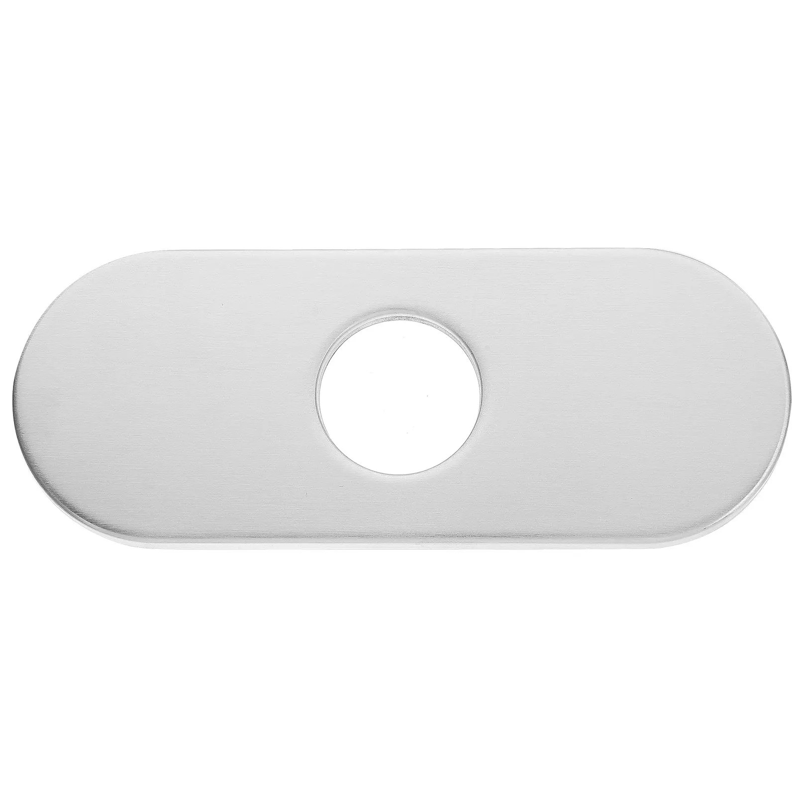 s Stainless Steel Faucet Deck Plate Sink Hole Cover Bathroom Accessory Kitchen Supply Smooth Surface Durable Silver
