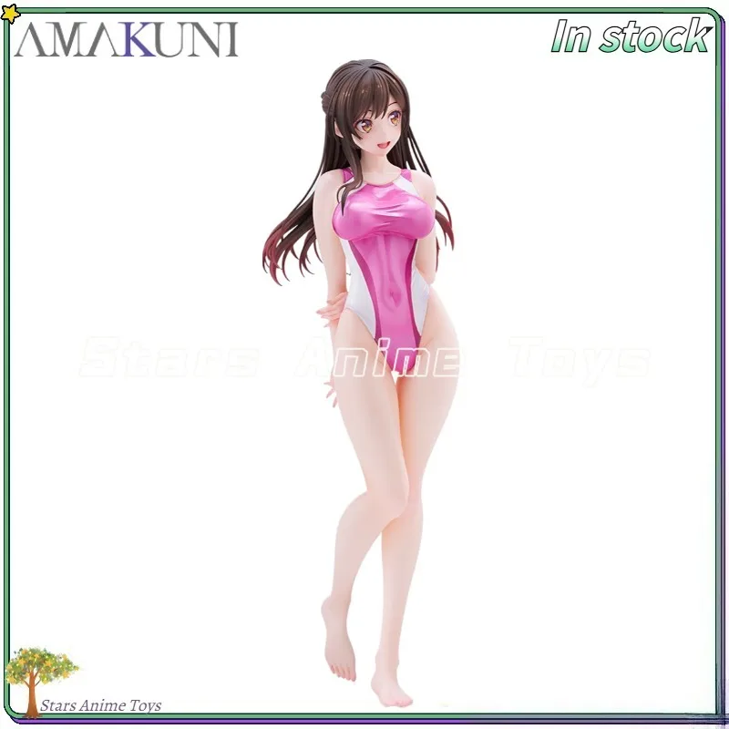 오리지널 아마쿠니 렌트 어 걸프렌드 미즈하라 치즈루 경쟁 수영복 애니메이션 피규어 모델 장난감
