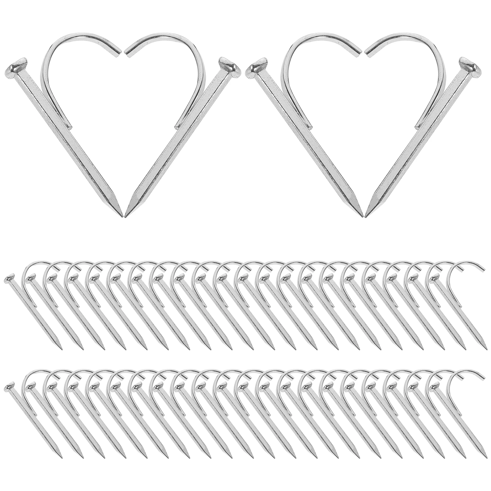 

200pcs Steel Pipe Hook Nails DN20 Tube Holder Support Nail Clamp Fastener R om Color Durable Iron Construction