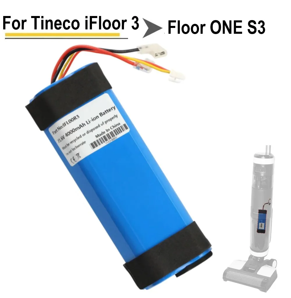 

4.0Ah Battery Replacement Compatible with Tineco iFloor 3, Floor ONE S3, Floor one S3 Breeze Cordless Wet Dry Vacuum Cleaner