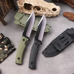 Outdoor High-Hardness Military Tactical Knife, Fixed Blade, Self-Defense, Multi-purpose Survival Knife Wilderness