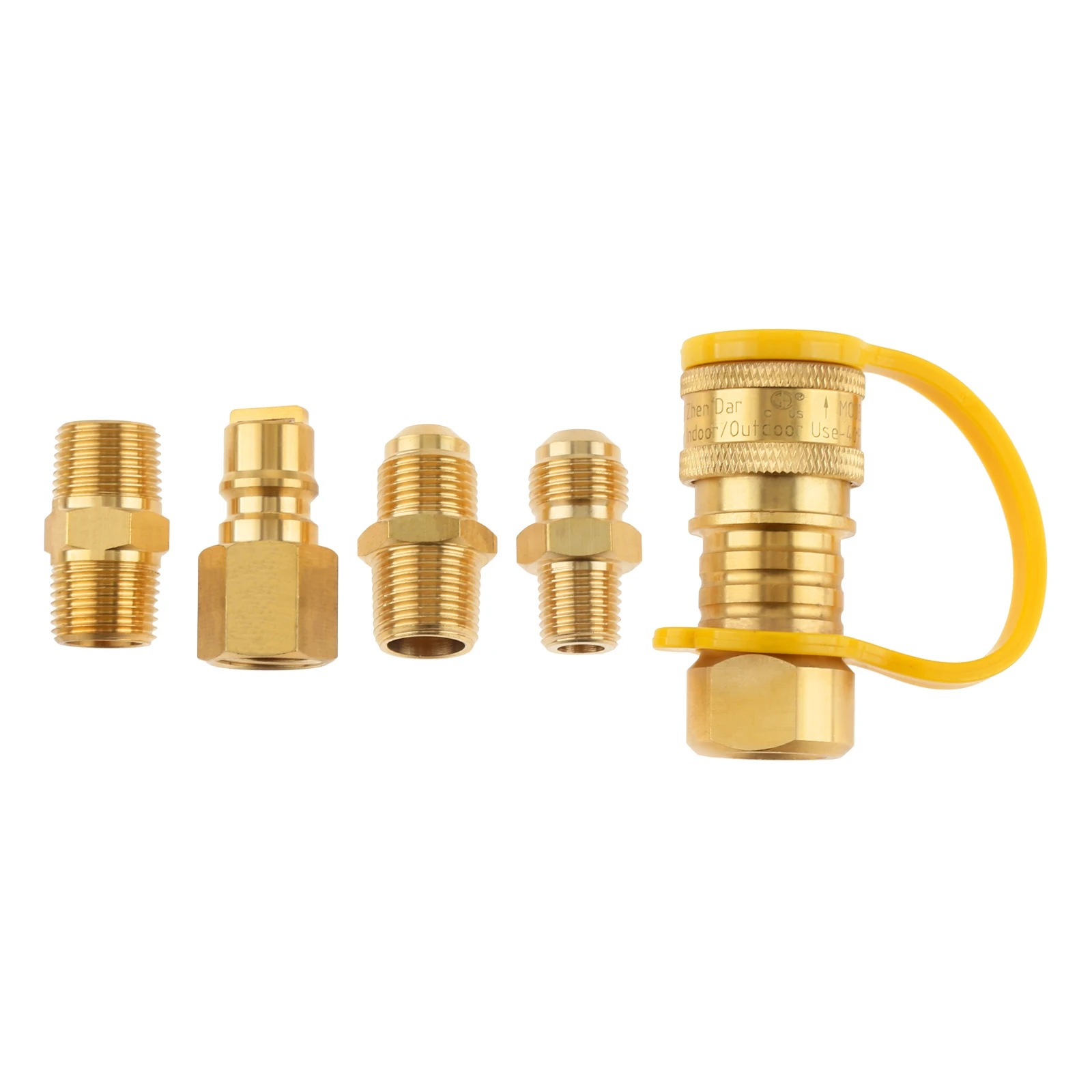 

3/8" Natural Gas Quick Connect Fittings, 3/8" Male Flare to 3/8" Male NPT 1/4" Male Pipe Adapter Natural Propane Grill Hose Plug