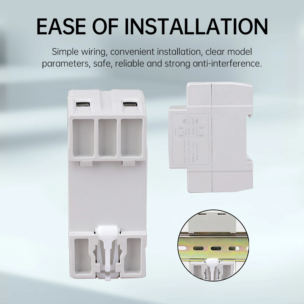 Din Rail AC Single-phase Digital Display Voltage And Current Meter 100A 35MM Wide Voltage 50-500V Voltage And Current Ammeter