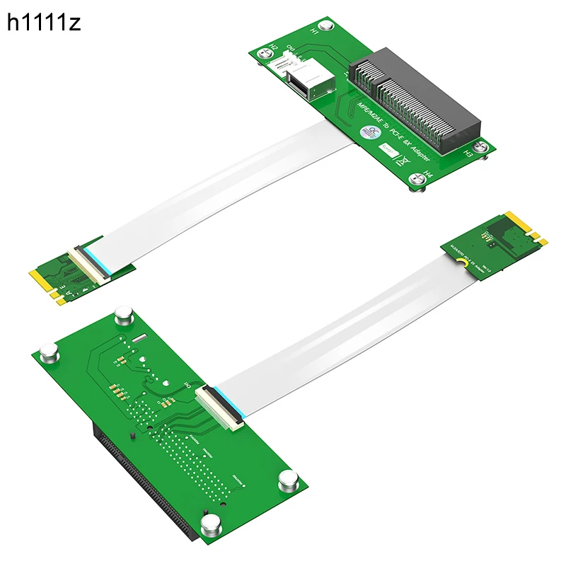 

NEW M2 NGFF Key A+E to PCI Express X8 Riser Extension Cable with USB2.0 Port Small 4Pin Power Supply Magnetic Pad for Desktop PC