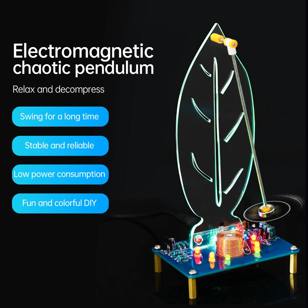 DIY Electronic Kit Electromagnetic Swinging Induction Teaching and Training Welding Practice Parts Colorful Mermaid or Leaf