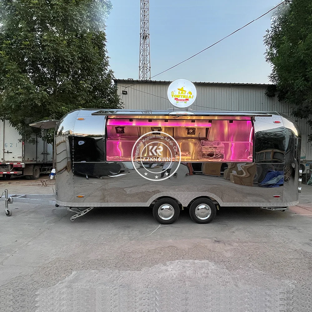 2024 Mobile Food Truck Restaurant Mobile Shopping Restaurant Vehicle Ice Cream Food Truck Concession Trailer