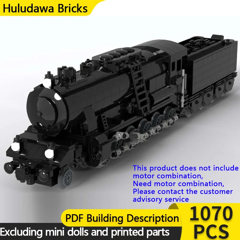 City Car Model MOC Building Bricks BR59 Medium Steam Locomotive Modular Technology Children Holiday Gifts Assemble Toys Suit