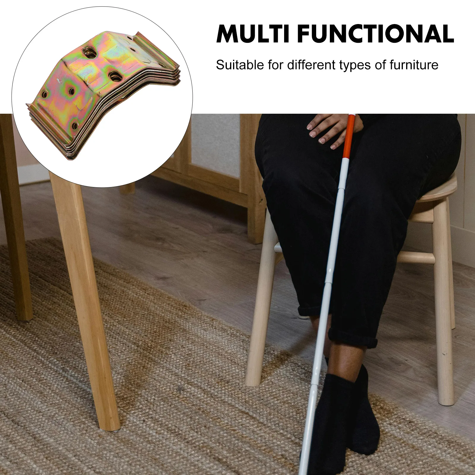 

8pcs Corner Iron Support Cabinet Triangle Angle Shelf Connector Countertop Chair Brace niture Corner Connector Wood Shelf