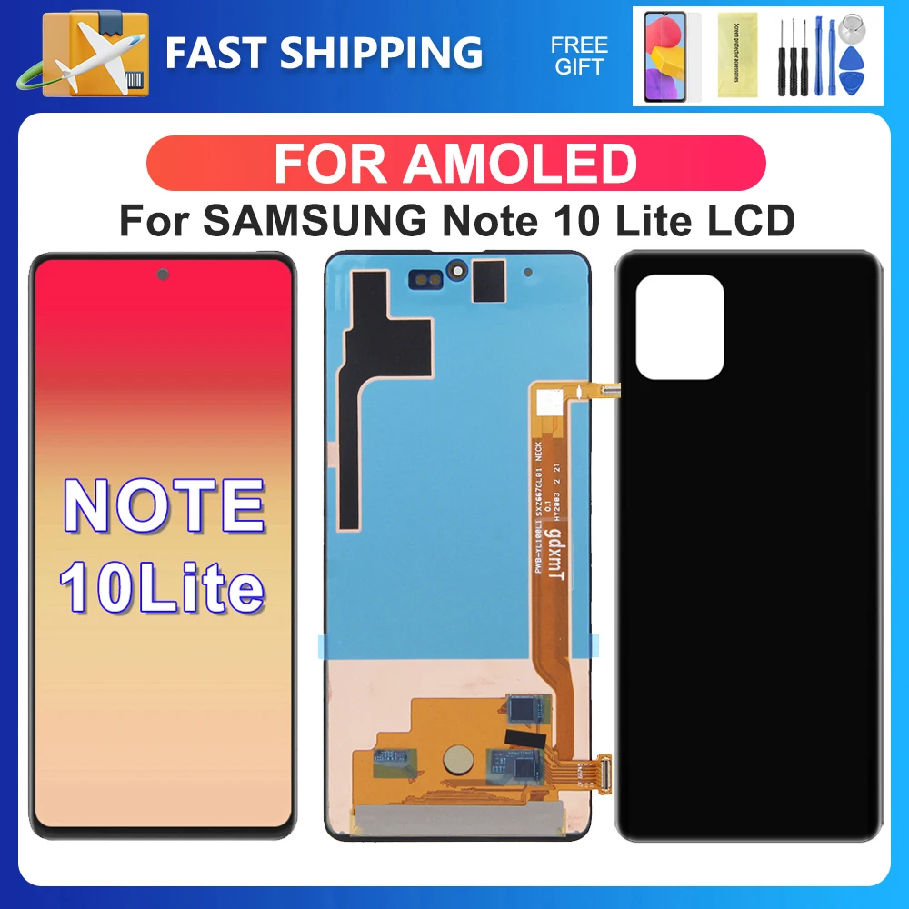 Note 10 Lite For Samsung 6.7\'\'For AMOLED Note10 Lite N770F N770F/DS LCD Display Touch Screen Digitizer Assembly Replacement