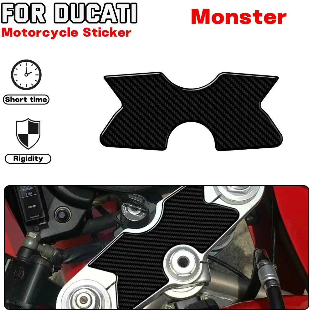 

For DUCATI Monset 620S 750S 800S 750SS 800SS 900SS 1000SS Motorcycle Carbon-look Upper Triple Yoke Defender Stickers