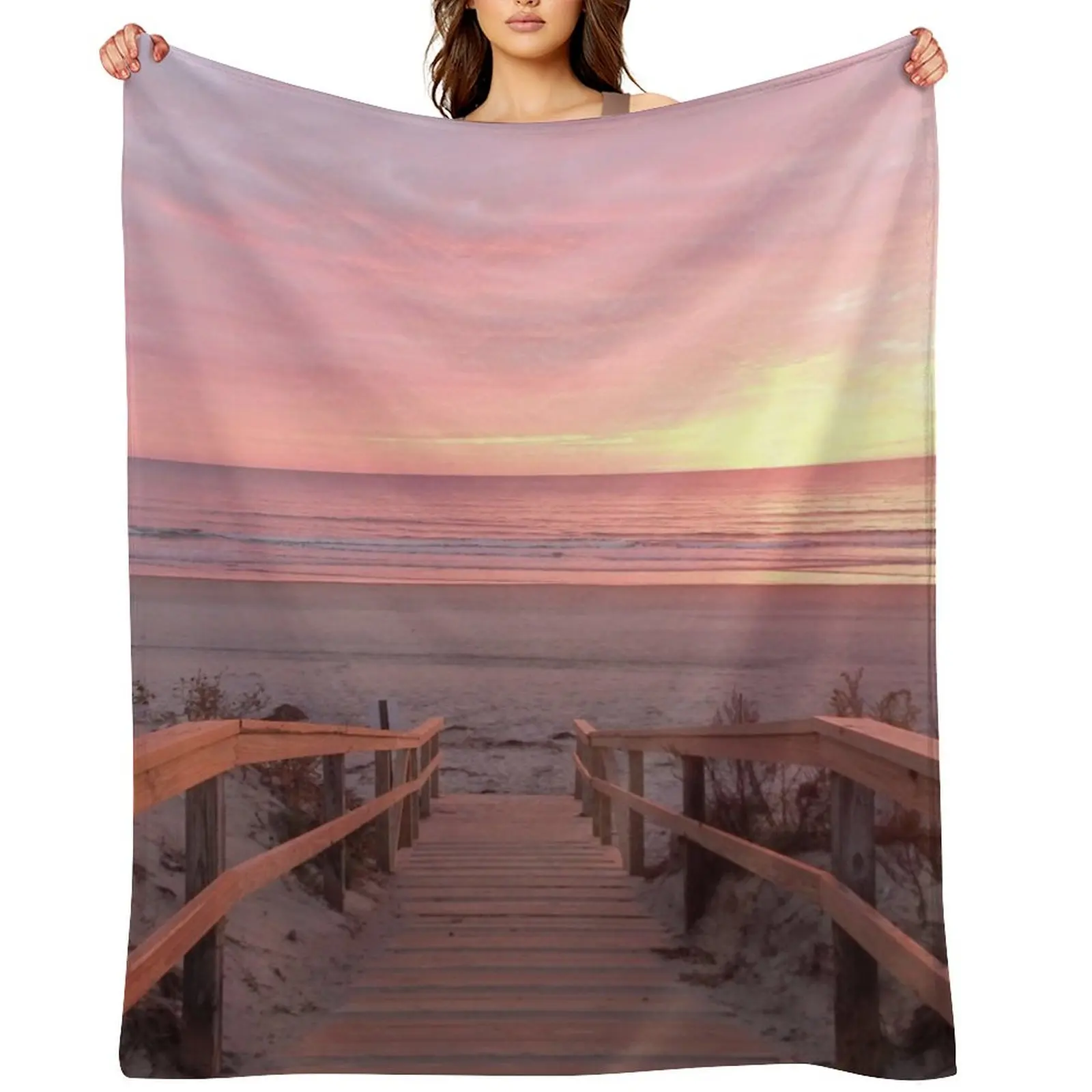 

Ogunquit in the morning Throw Blanket Camping Personalized Gift Sofa Blankets Sofas Of Decoration Blankets
