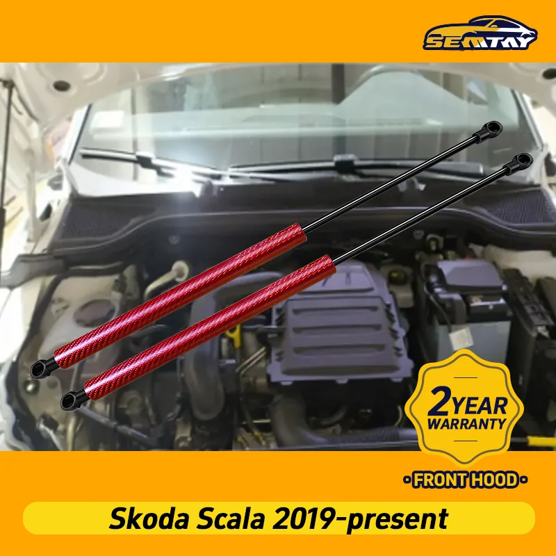 SEMTAY Hood Struts for Skoda Scala 2019-present Bonnet Lift Assist Spring Shocks Supports Vehicle Accessory