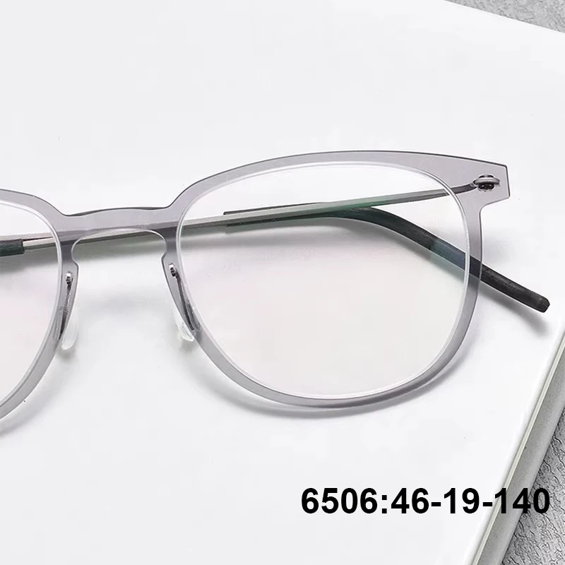 

Датский бренд 6506, сверхлегкие безвинтовые квадратные очки в оправе для мужчин и женщин, очки из титана и ацетата, дизайнерские качественные очки