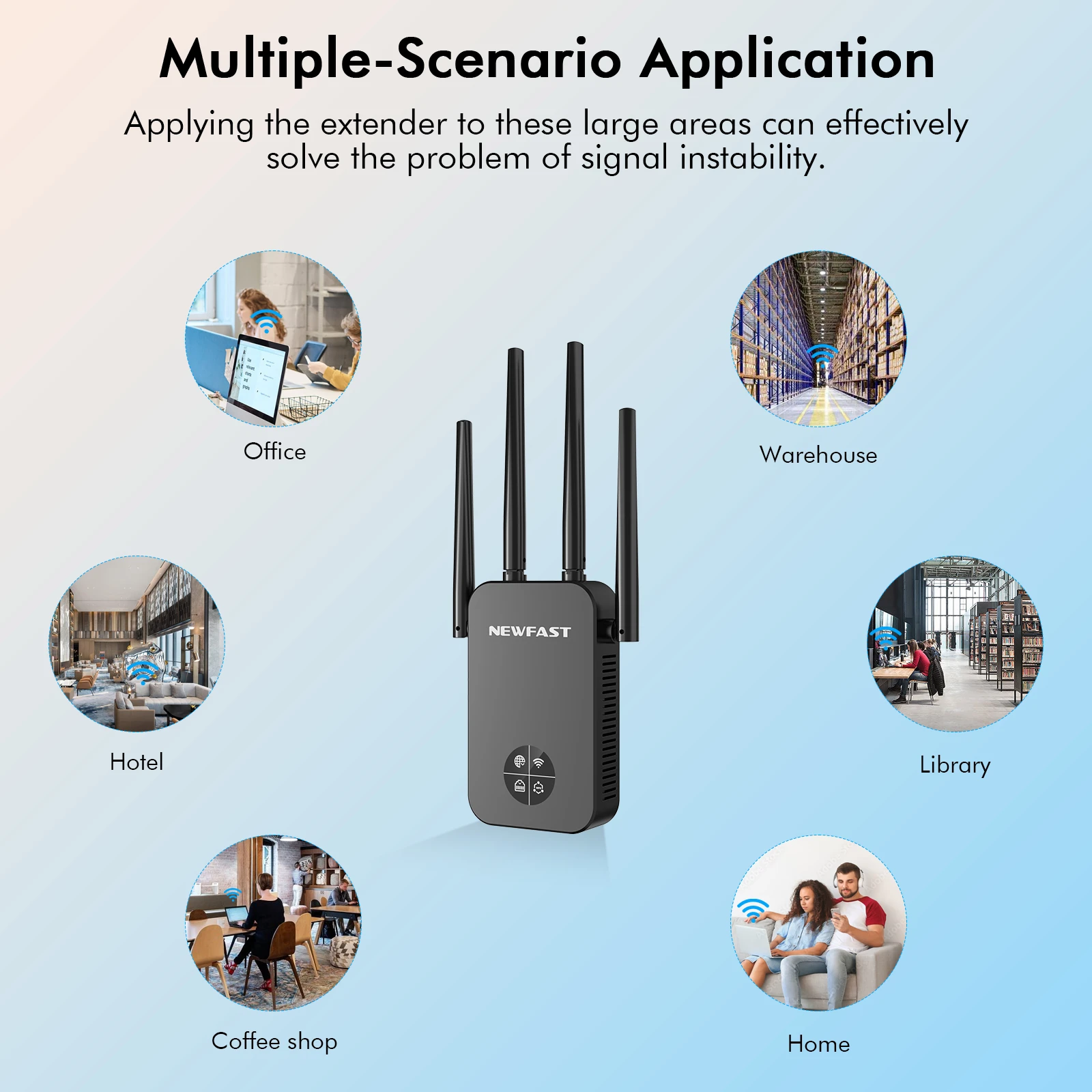 Imagem -04 - Repetidor de Sinal wi fi 5g Ac1200 Wifi Repetidor Extensor Amplificador Oled Display Repetidor Antena Wla Largo Alcance 1200mbps