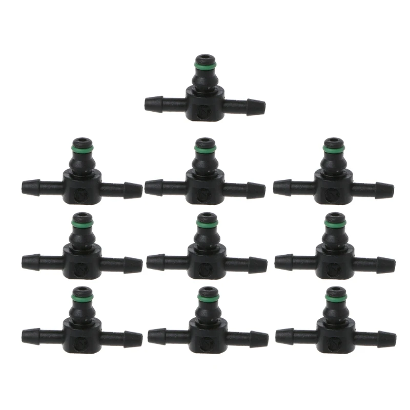 10 Pcs T Type Connector Pipe Hose Joiner Tube Fuel For Bosch 110 Series Injector