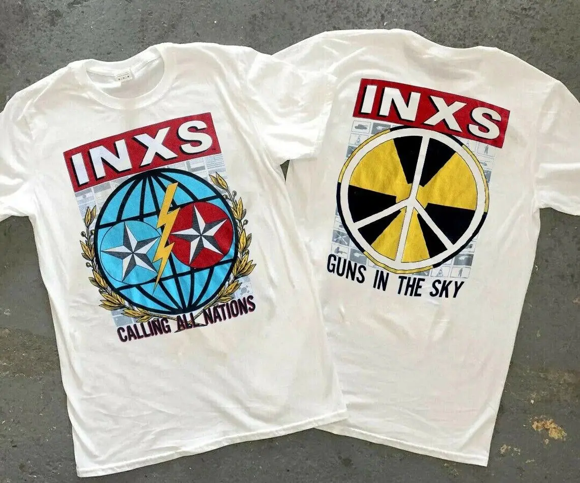 Inxs Calling All Nations Music Tour Retro 90s Vintage Inxs In The Sky T Shirt