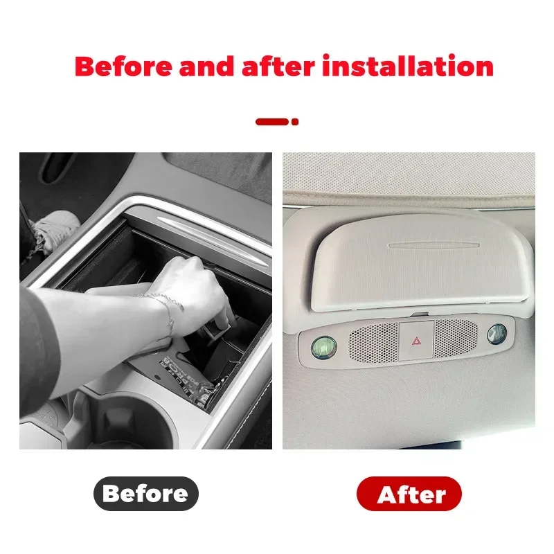Car Glasses Box for Tesla Model 3/Y/3+ Original Design Sunglass Sun Visor Clip Card Storage Modely New Model3+ Highland 2024