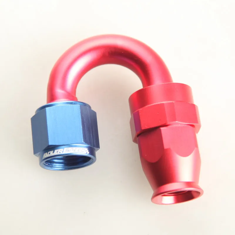 AN4/6/8/10/12 Straight 0°/30°/45°/60°/90°/180° Reusable Hose End Fitting Adapter For Swivel PTFE Oil Fuel Line Hose End Fitting