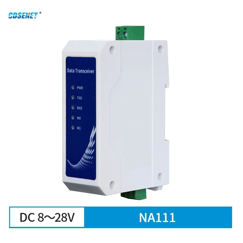 RS485 Serial Server Rail installation Style Industrial Standard DC8~28V Distance 200m DataTransmission Transceiver NA111 CDSENET