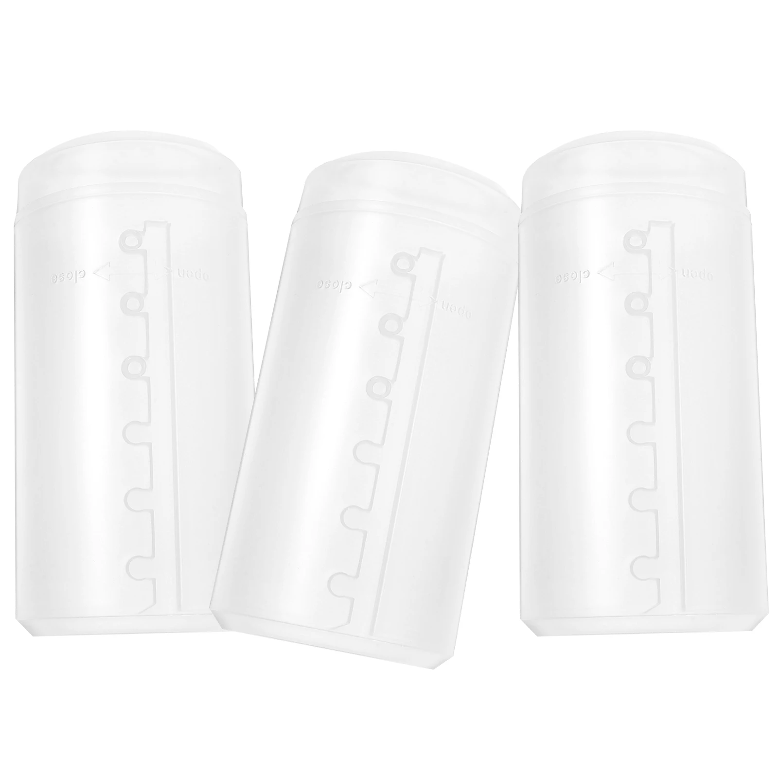 

3 Pcs Dust-proof Makeup Brush Holders Clear Plastic Case Travel Vanity Waterproof Storage Cups Retractable Containers Gifts