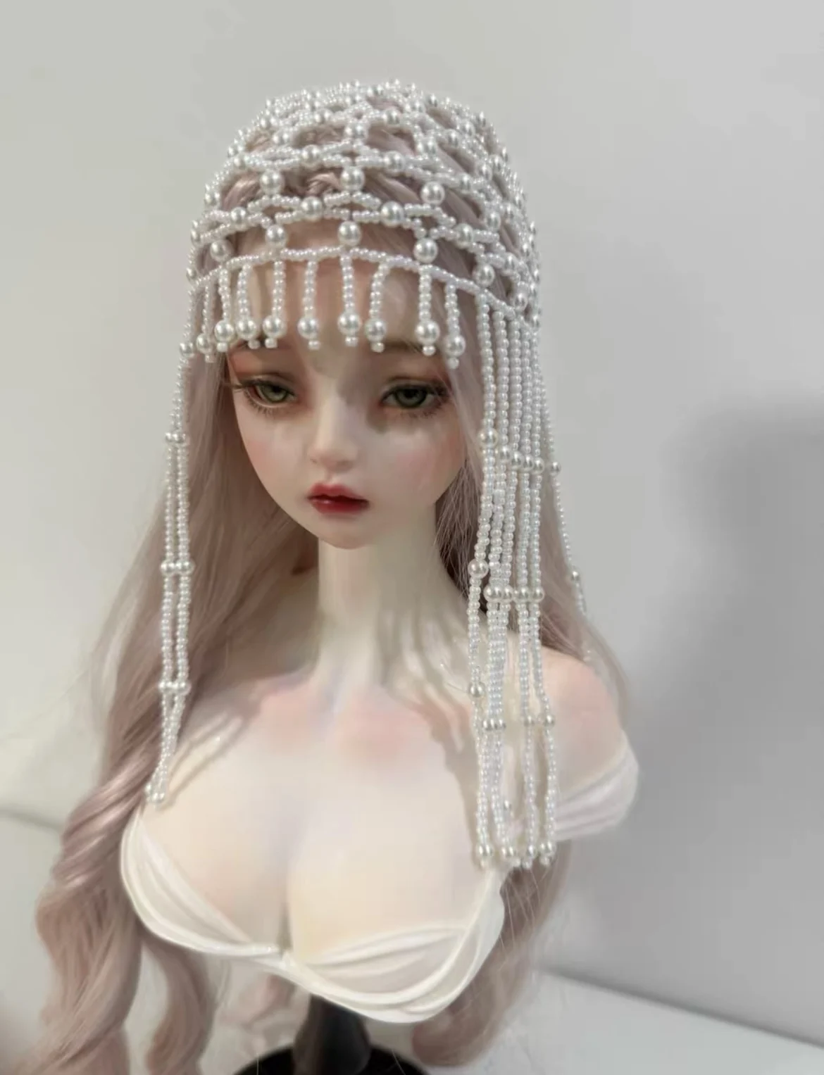 

Doll accessories girl headdress pearl woven hat 1/3 BJD tiara free shipping