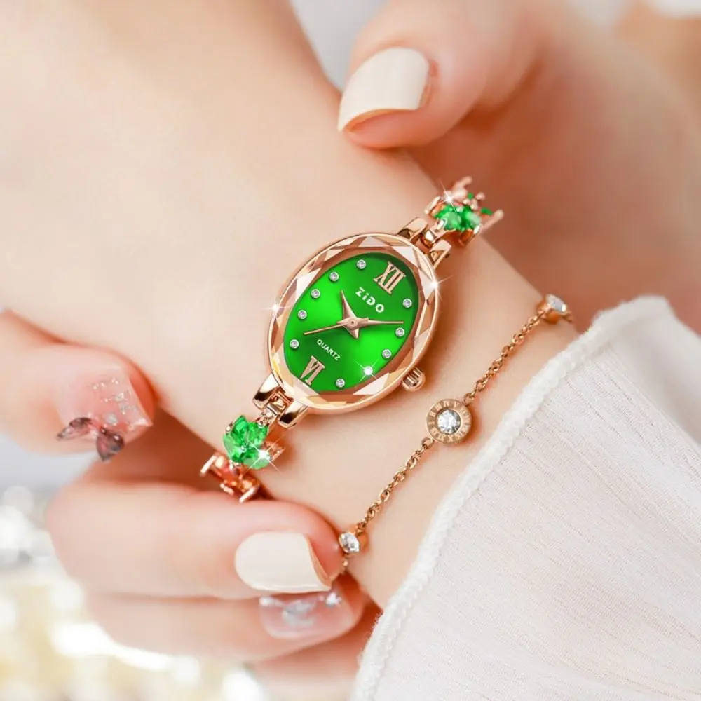 Rhinestone Quartz Watches Diamond Studded Watch Strap with Adjustable Bracelet Rotundity Shaped Watch Wrist Decoration - view 5
