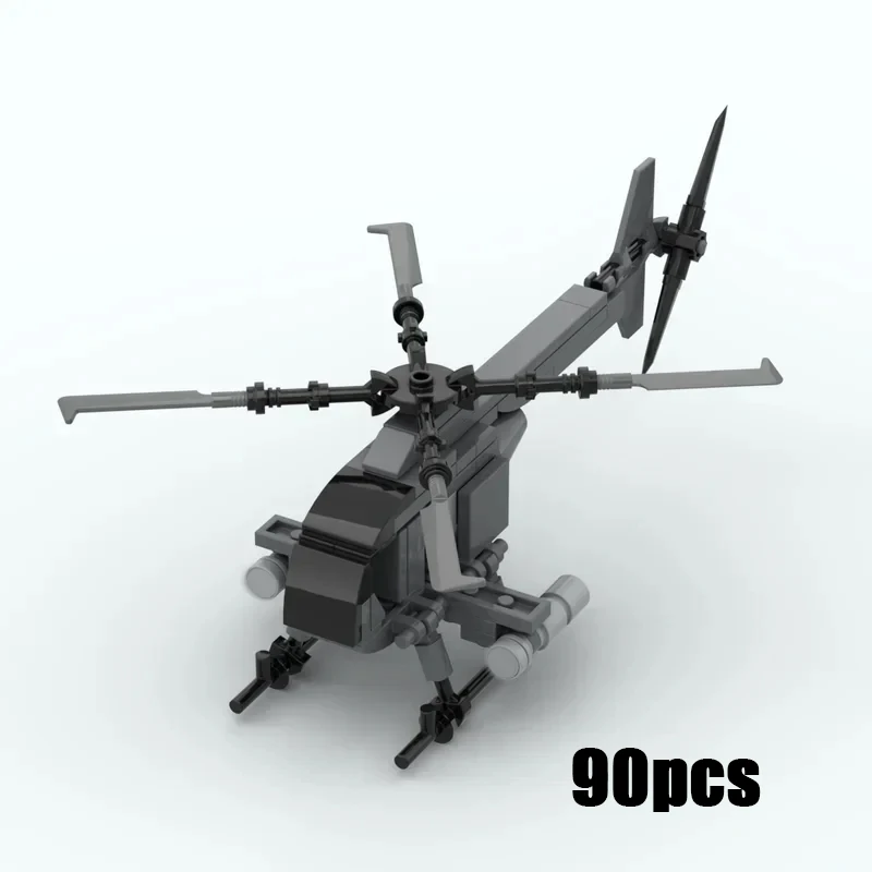

Military Model Moc Building Bricks AH-6 Little Bird Helicopter Technology Modular Blocks Gifts Christmas Toys DIY Sets Assembly