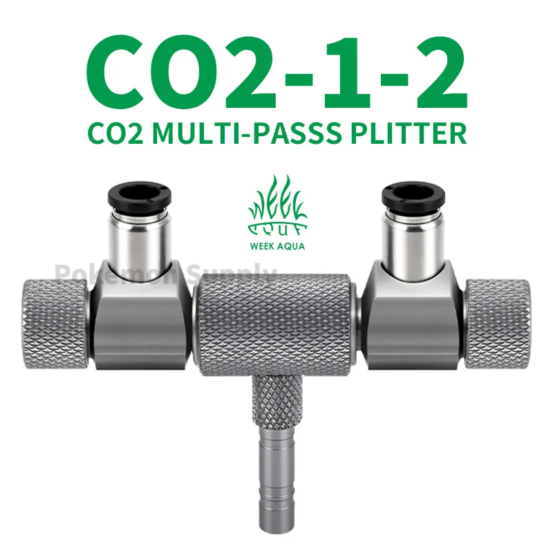 

Aquarium CO2 Valve Splitter Regulator Distributor Splitter-Two Needle Fine Regulate Valve CO2 Regulator With 2 Way Outlets