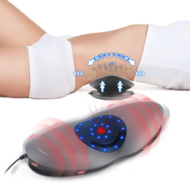 

Electric Heating Vibration Waist Mass-age Brace Body Pain Therapy Warming Belt Black Back Mass-ager Comfortable