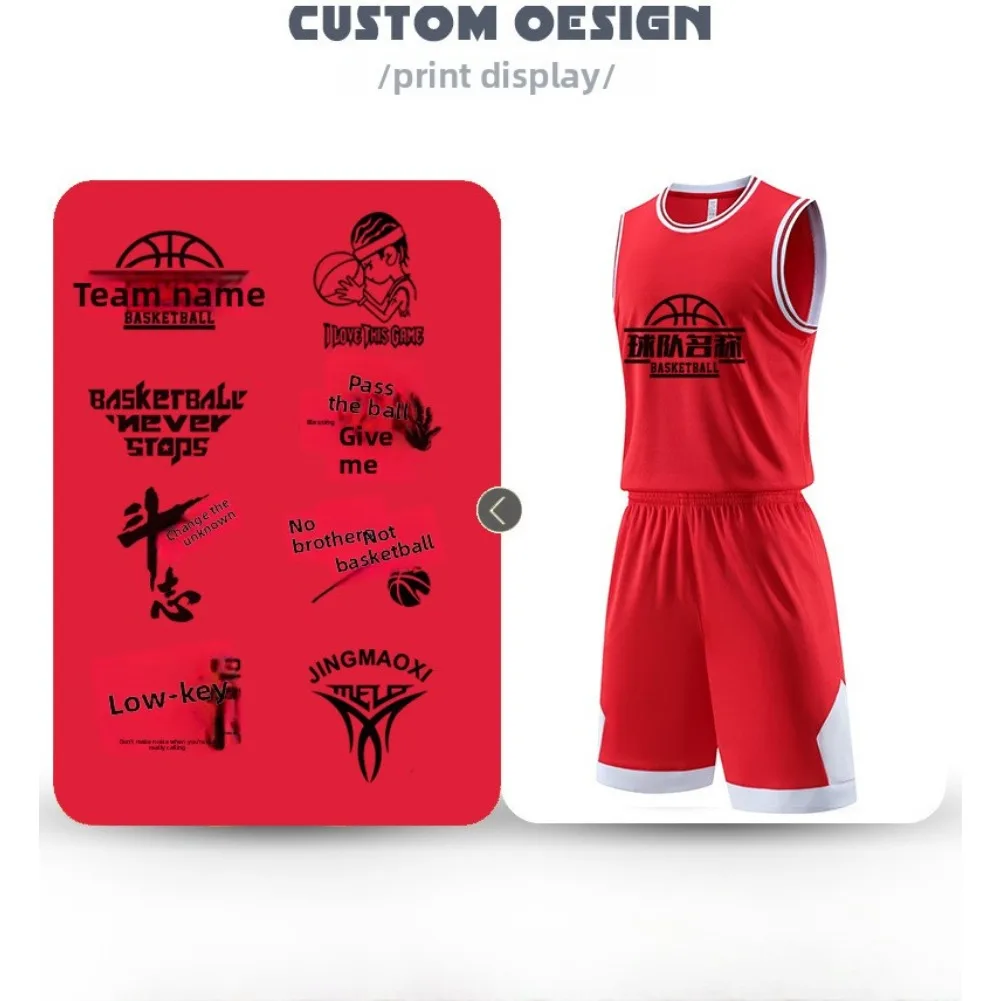 Men's Jersey Set Customized Team Logo Football Suit Personalized Printed Boys' Quick-dry Sports Suit Breathable Vest And Shorts