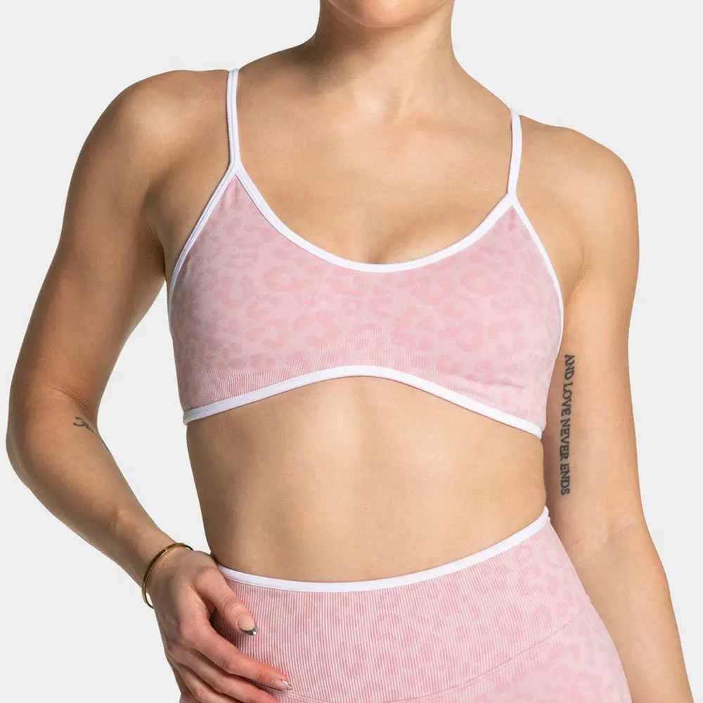Pericic Sport-BH mit Leopardenmuster für Damen, atmungsaktiv, weich, bequem, hochelastisch, Push-up, für Fitnessstudio, Yoga und Training. – Detail 10