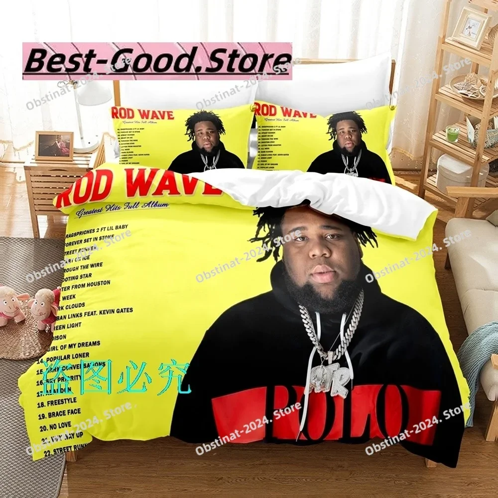 Popular Rod Wave album Bedding Set Single Twin Full Queen King Size Bed Set Adult Kid Bedroom Duvetcover Sets parure de lit Bed6