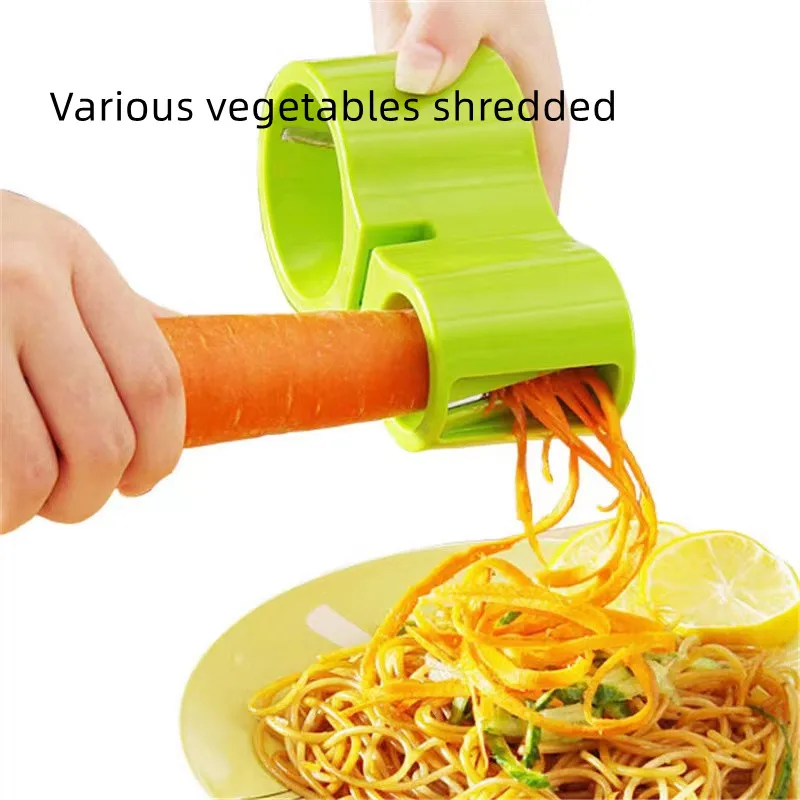 Multifunctional kitchen tool vegetable and fruit spiral shredder peeler manual potato carrot rotary grater with sharpening stone