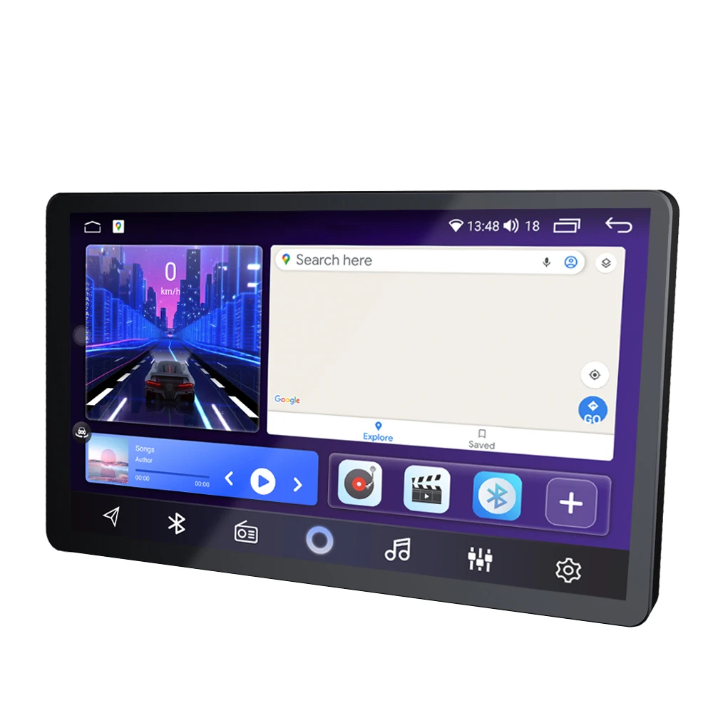 

MeiHua 13.3 Universal Car DVD Player Octa core Android 13 8+128 Carplay 2.0GHz 2K QLED DSP for 2din GPS WIFI Radio Stereo