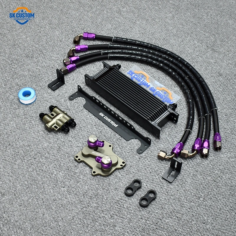 Oil Cooler Radiator Kit for Volkswagen CC TT Golf MK6 MK7 Audi A1 A3 Q3 Skoda 1.6 2.0 TDI EA288 Thermostat Engine Oil Cooler Kit