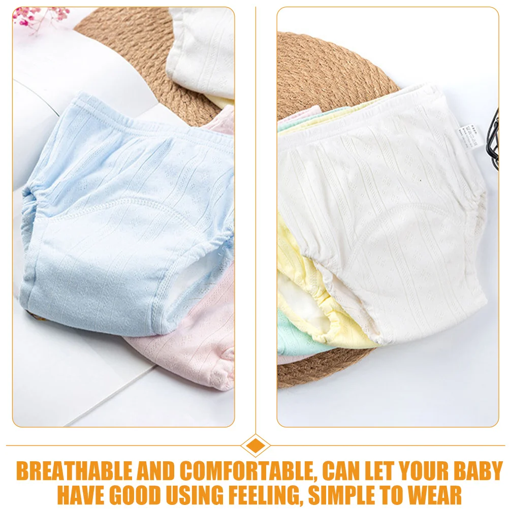 

2Pcs Reusable Cotton Baby Diaper Pants Washable Soft Breathable Diapers for Infant Girl Toilet Training Cotton Diapers