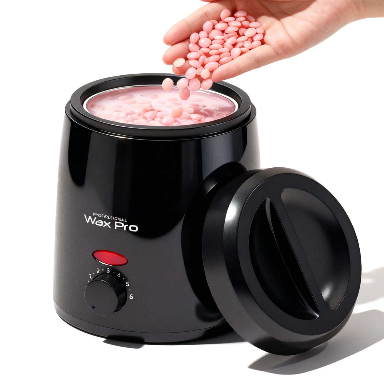 Aquecedor de cera profissional com controle de temperatura, forno de fusão de cera ajustável, aquecimento rápido, fácil de limpar, depilador para o corpo inteiro