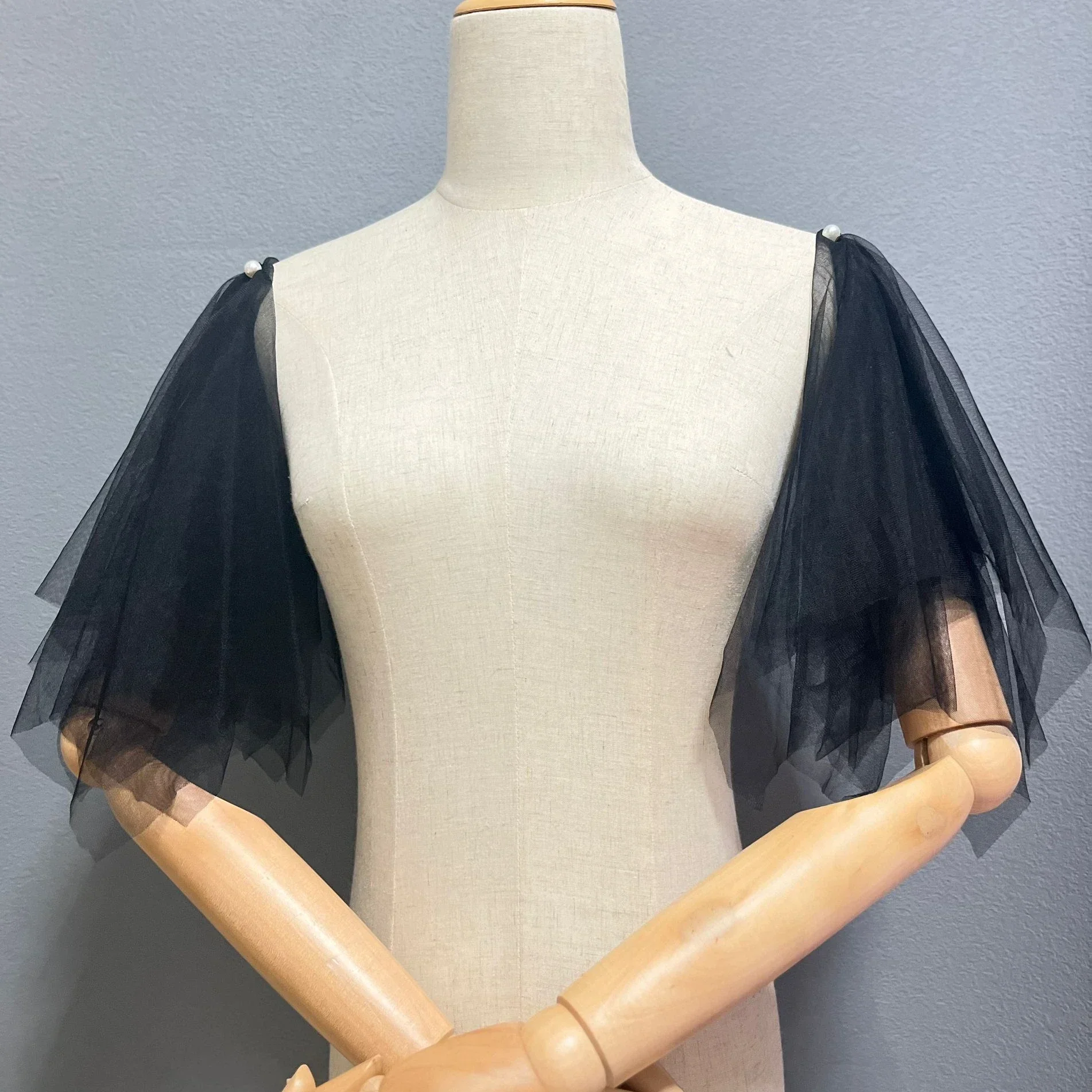 Casacos de noiva Bolero com Mini Véu, Ombro Véu, Véu do casamento, Vestido curto dama de honra, Casamento Bolero, Bolero