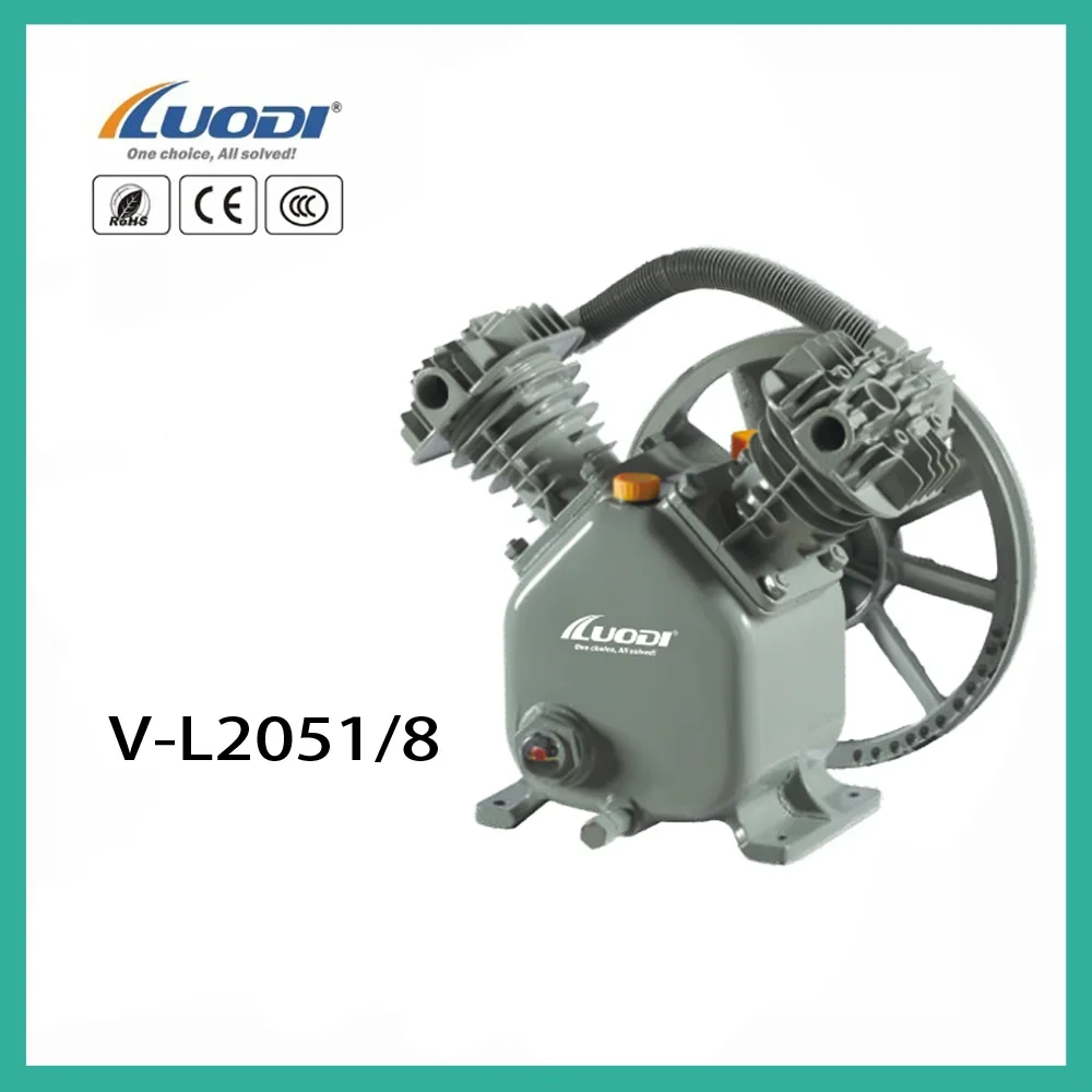 1kw small electric 2 cylinder belt driven air compressor pump