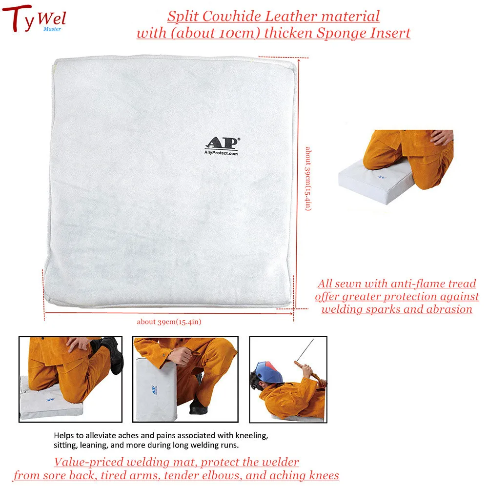 Leather Welding Mat Welder Pad Weld Arc Spark Abrasion Retardant Worker Kneepads Welding Cushion