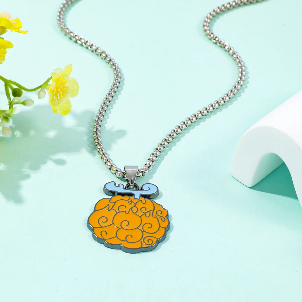 Anime Devil Fruit Pendant Necklace - Creative Cool Cosplay Accessory Unique Gift for Friends Cartoon Neck Chain Jewelry view 6