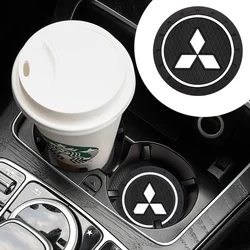 Car Interior Water Cup Holder Non-Slip Mat Pad Coasters For Mitsubishi Lancer Outlander Pajero ASX EX L200 Colt Auto Accessories