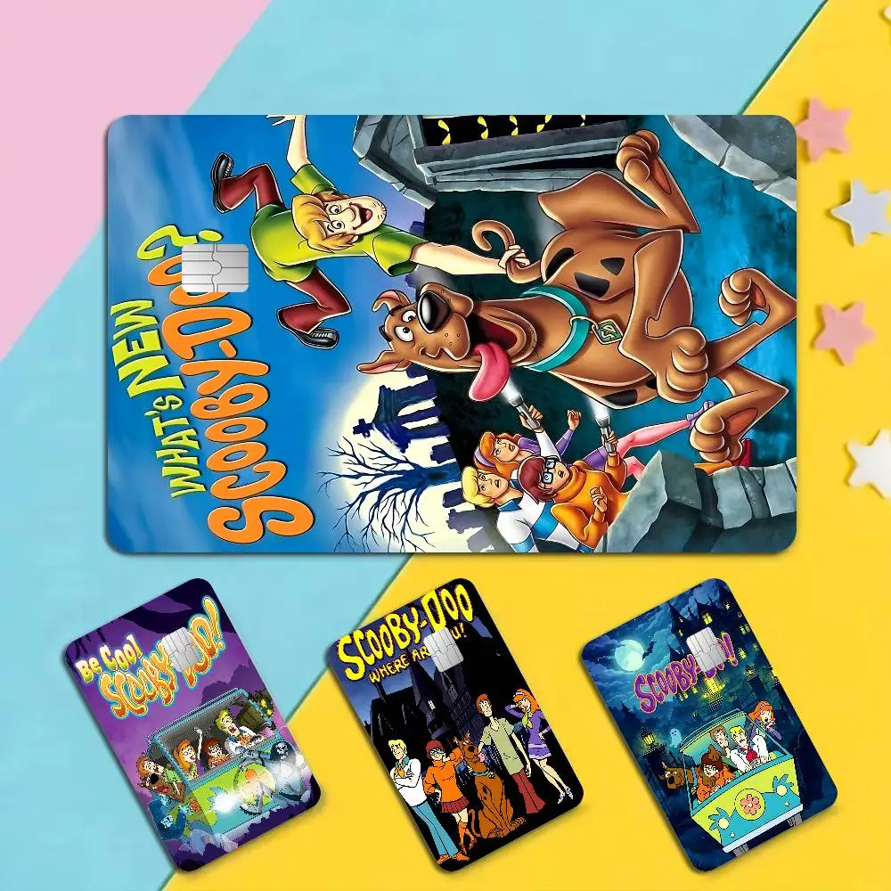 S-Scoobys Cartoon D-Doos Credit Card Skin Stickers No Adhesive Residue Water Proof for VISA Credit Card Subway Access Card
