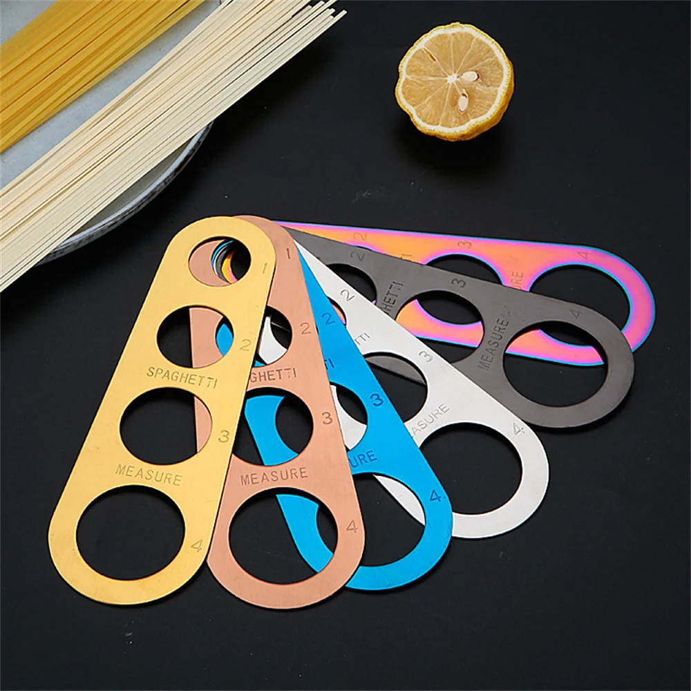 1/3/5 قطعة جهاز قياس اليد لا نفايات الطعام 430 الفولاذ المقاوم للصدأ السباغيتي حاكم المعكرونة أداة قياس أدوات قياس دائم