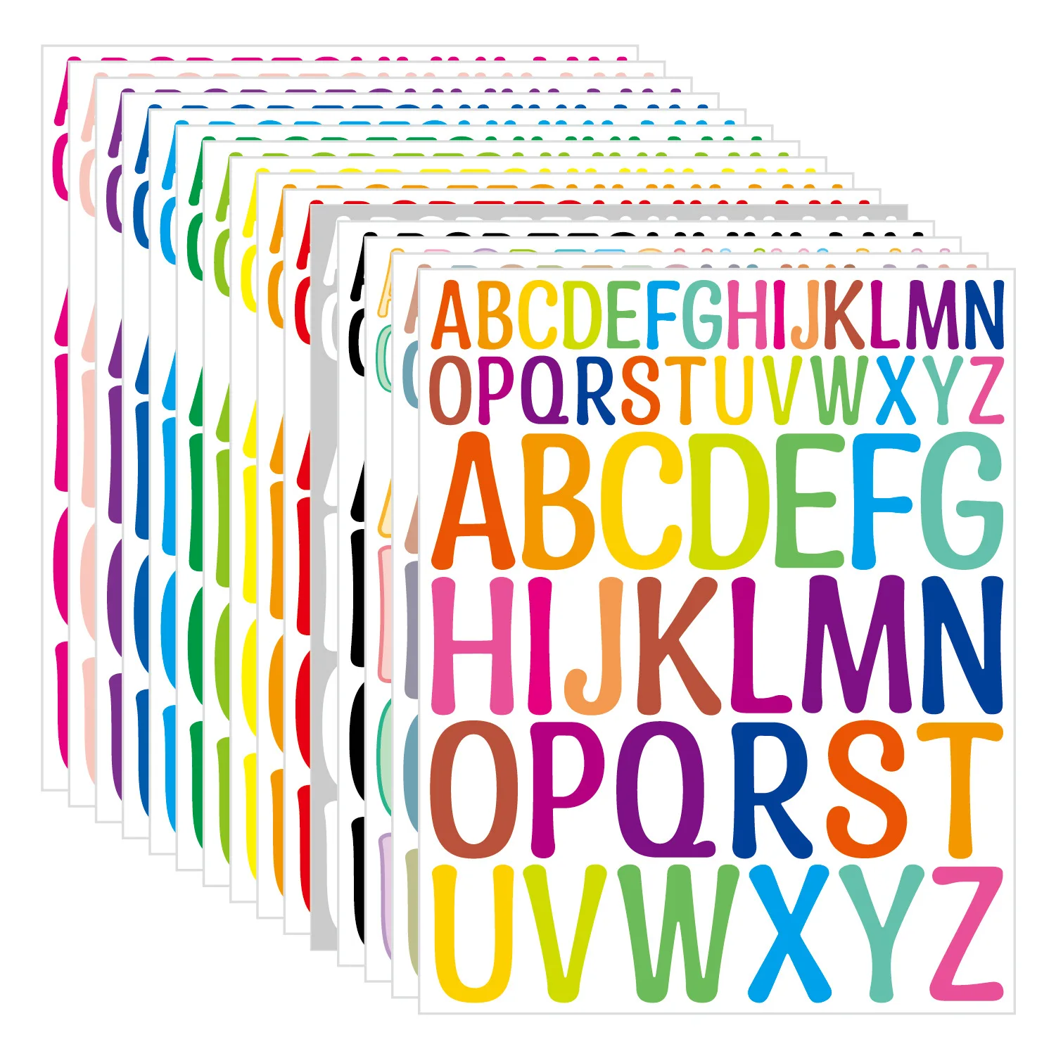1 and 2 Inch Vinyl Alphabet Number Stickers Waterproof Self Adhesive for DIY Gift Box Planner Notebook Label